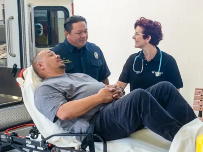Emergency Doctors helping patient