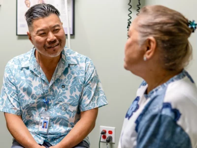 Doctor with patient