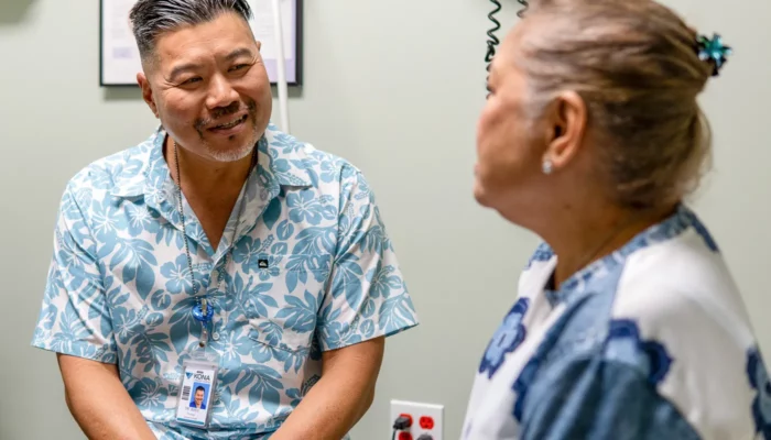 Doctor with patient